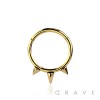 316L SURGICAL STEEL HINGED SEGMENT 3 SPIKE CLICKER HOOP 